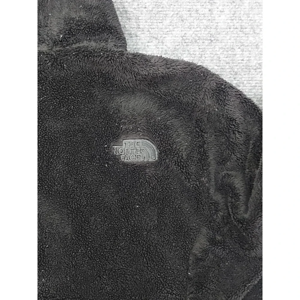 The North Face Fleece Jacket Women Medium Black Full Zip Pockets OSITO High Pile